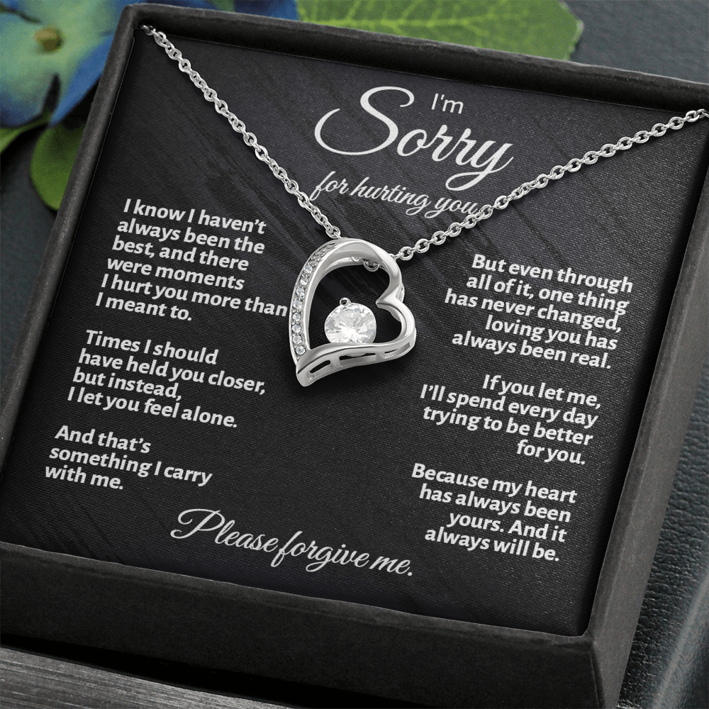 Apology Gift for Her – Love Knot Necklace | “I'm Sorry for Hurting You” Message Card