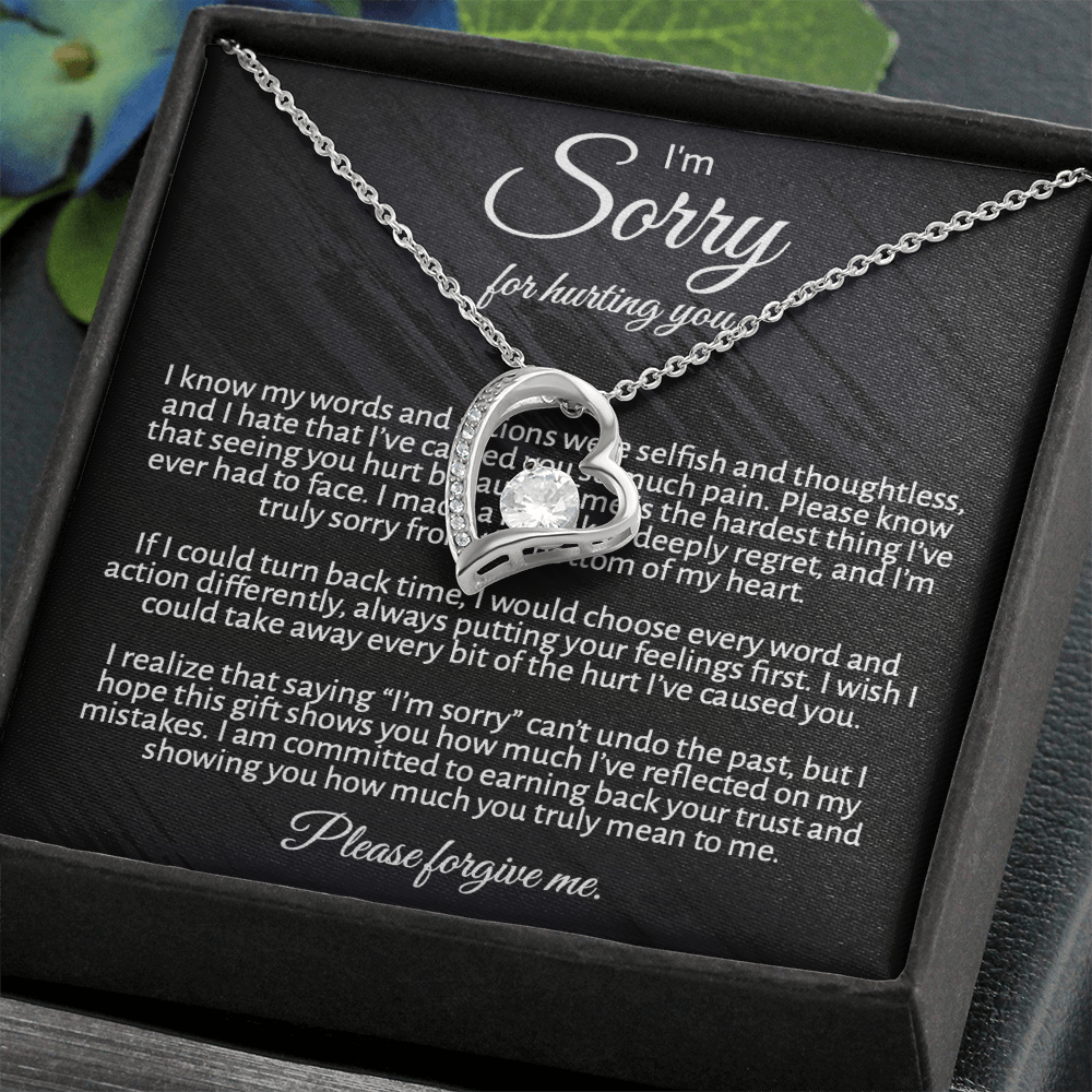 Heartfelt Peace Offering: "I'm Sorry" Necklace for Her to Make Amends