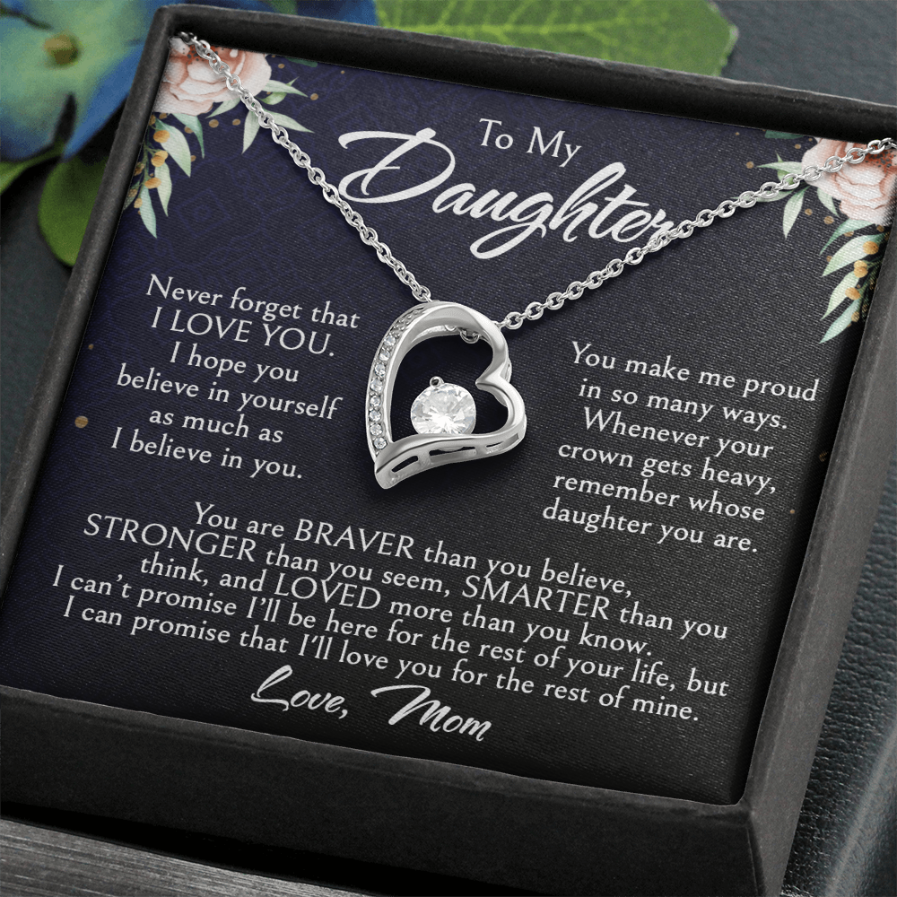 To My Daughter Necklace, Meaningful Birthday Gift from Mom and Dad, Personalized Jewelry for Daughter, Christmas Present for Daughter
