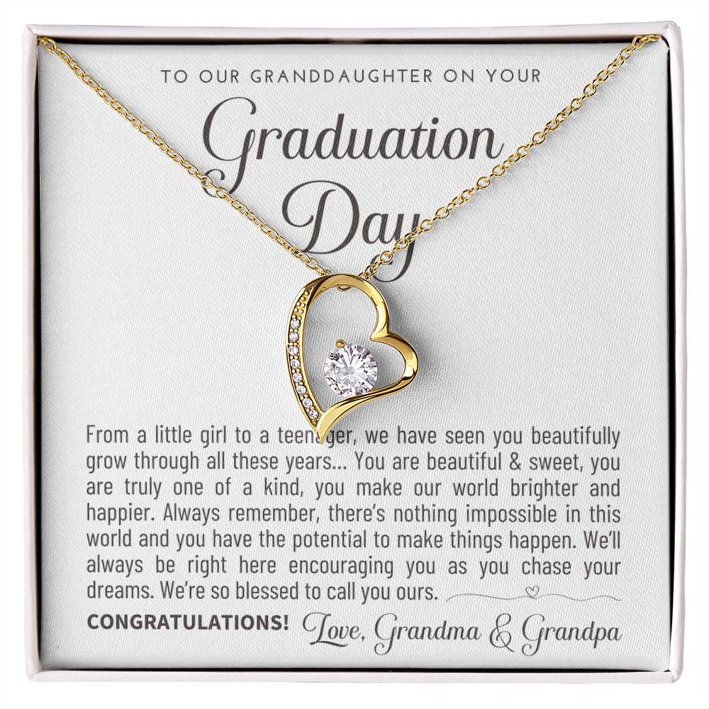 Granddaughter Graduation Gift from Grandma & Grandpa, Gift for Granddaughter Graduation, Granddaughter Graduation Necklace