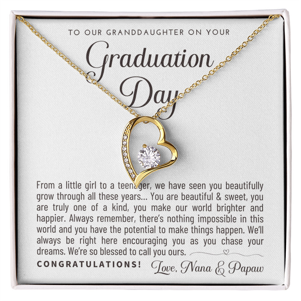 Granddaughter Graduation Gift from Nana & Papaw, Gift for Granddaughter Graduation, Granddaughter Graduation Necklace
