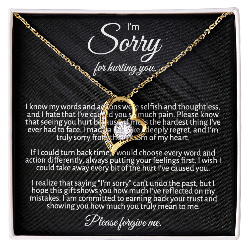 Heartfelt Peace Offering: "I'm Sorry" Necklace for Her to Make Amends