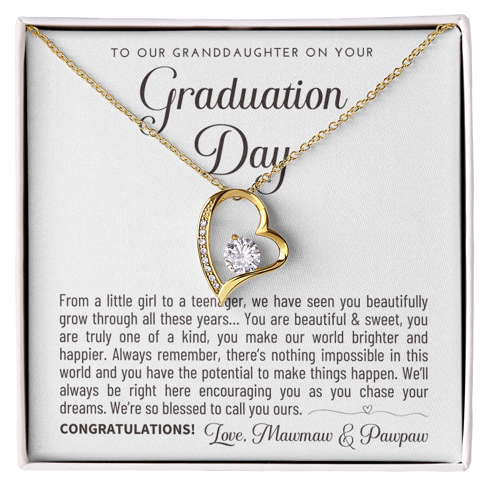 Granddaughter Graduation Gift from Mawmaw & Pawpaw, Gift for Granddaughter Graduation, Granddaughter Graduation Necklace