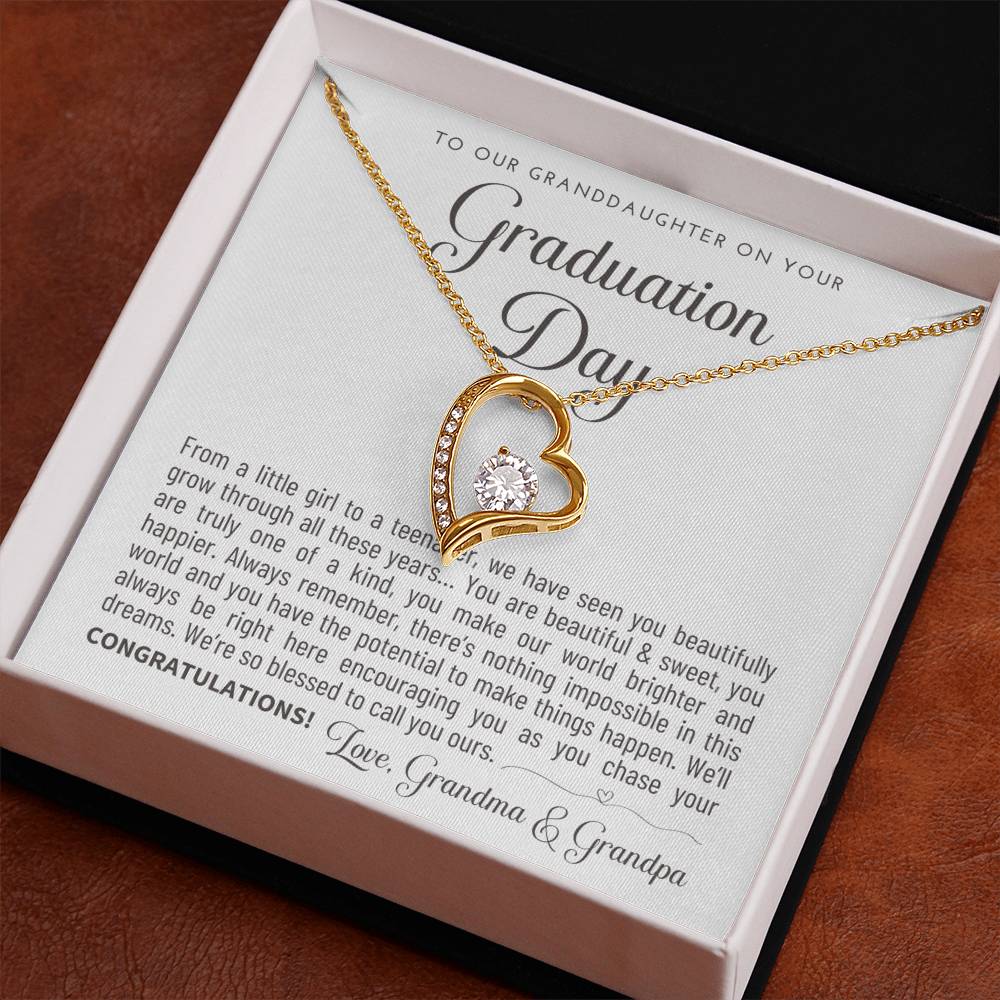 Granddaughter Graduation Gift from Grandma & Grandpa, Gift for Granddaughter Graduation, Granddaughter Graduation Necklace