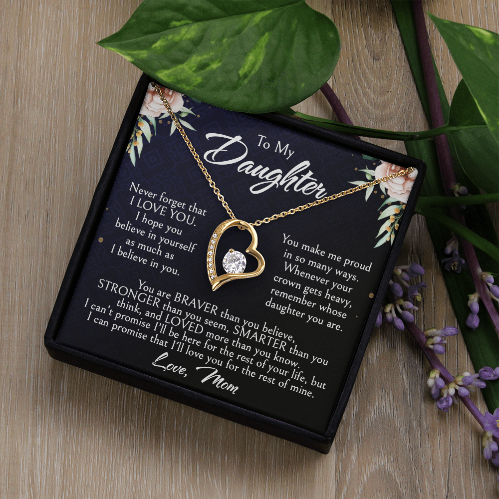 To My Daughter Necklace, Meaningful Birthday Gift from Mom and Dad, Personalized Jewelry for Daughter, Christmas Present for Daughter