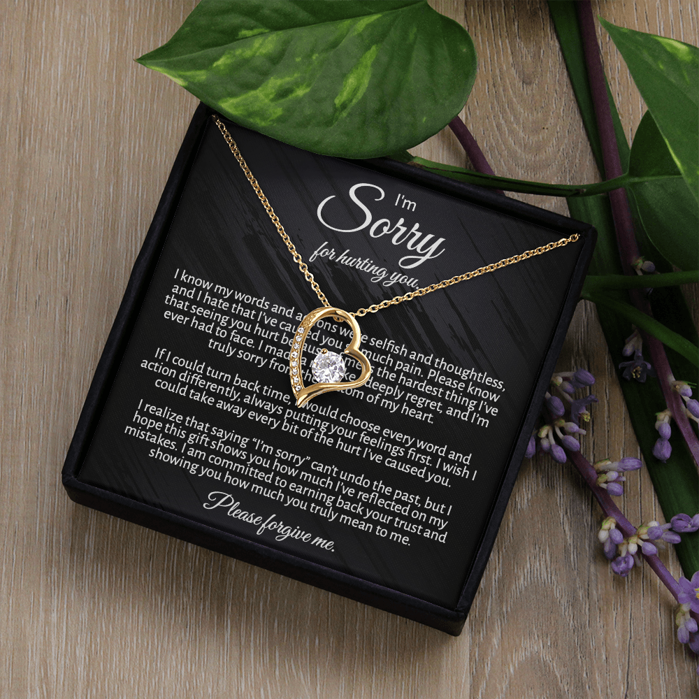 Heartfelt Peace Offering: "I'm Sorry" Necklace for Her to Make Amends