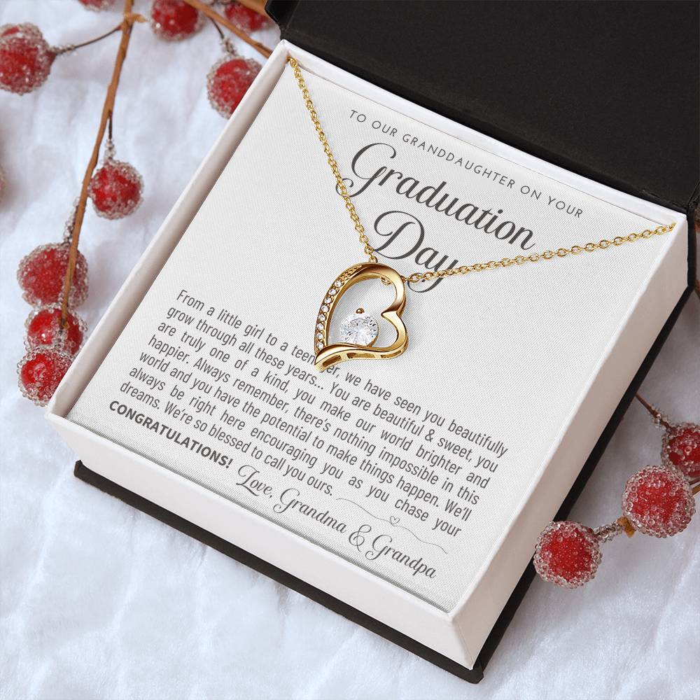 Granddaughter Graduation Gift from Grandma & Grandpa, Gift for Granddaughter Graduation, Granddaughter Graduation Necklace
