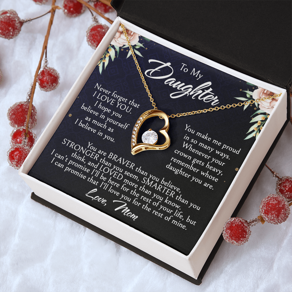 To My Daughter Necklace, Meaningful Birthday Gift from Mom and Dad, Personalized Jewelry for Daughter, Christmas Present for Daughter
