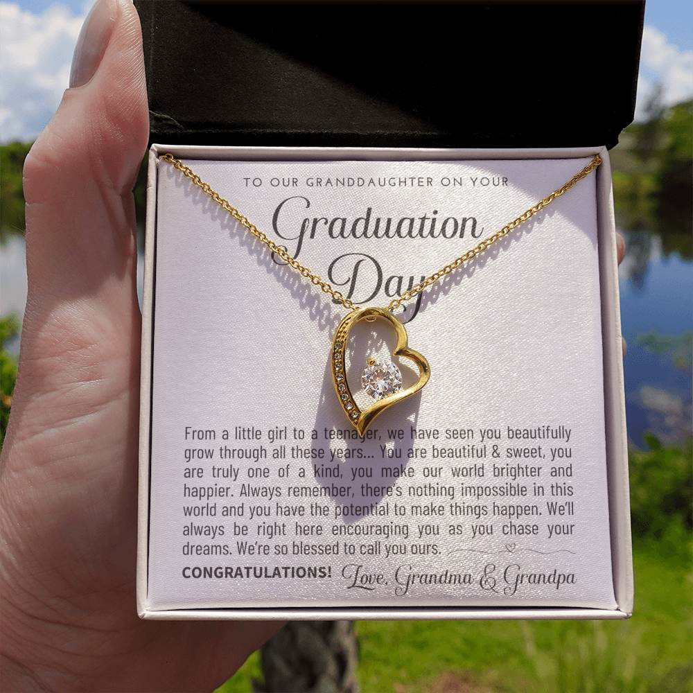 Granddaughter Graduation Gift from Grandma & Grandpa, Gift for Granddaughter Graduation, Granddaughter Graduation Necklace