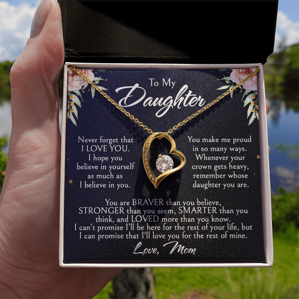 To My Daughter Necklace, Meaningful Birthday Gift from Mom and Dad, Personalized Jewelry for Daughter, Christmas Present for Daughter
