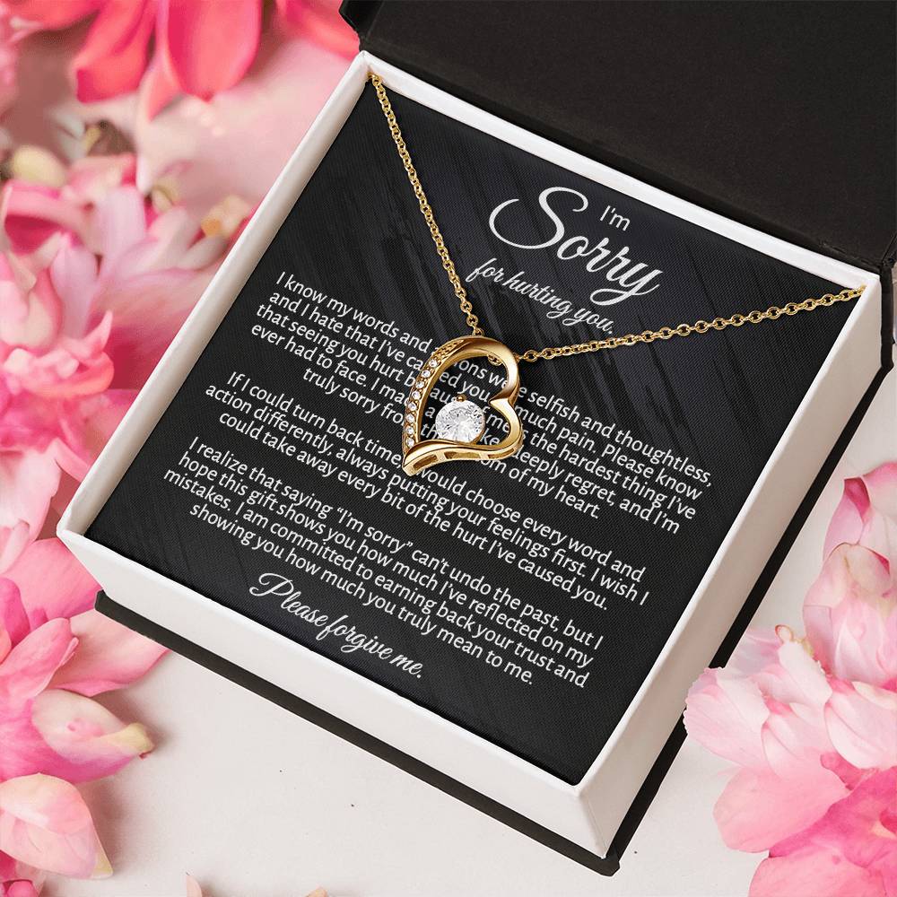 Heartfelt Peace Offering: "I'm Sorry" Necklace for Her to Make Amends