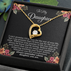 To My Daughter – “Remember Whose Daughter You Are” Forever Love Necklace