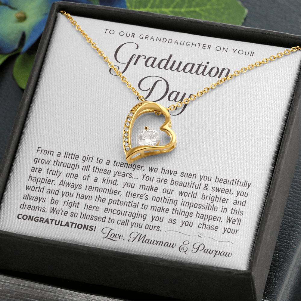 Granddaughter Graduation Gift from Mawmaw & Pawpaw, Gift for Granddaughter Graduation, Granddaughter Graduation Necklace
