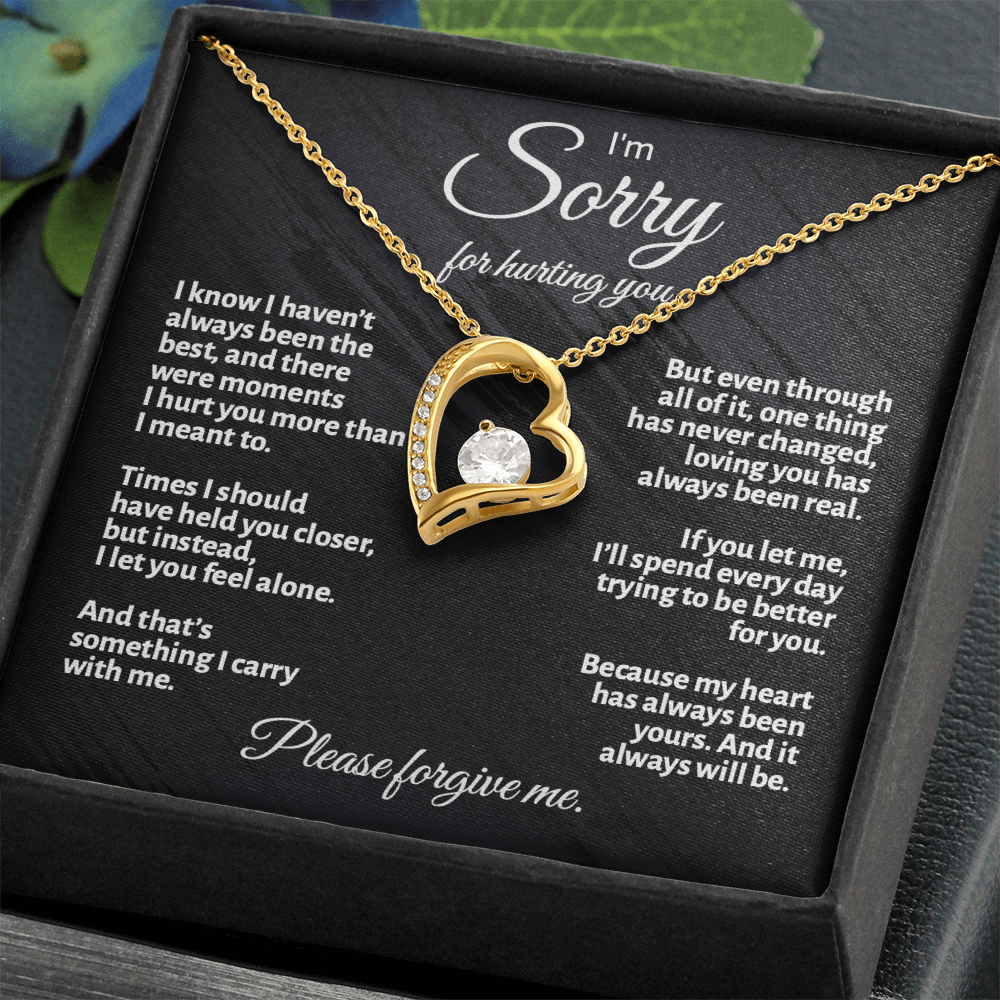 Apology Gift for Her – Love Knot Necklace | “I'm Sorry for Hurting You” Message Card