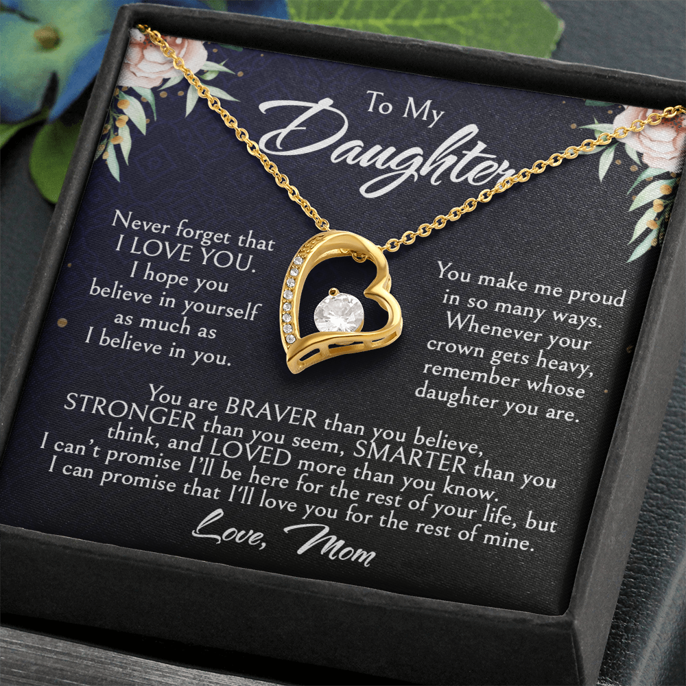 To My Daughter Necklace, Meaningful Birthday Gift from Mom and Dad, Personalized Jewelry for Daughter, Christmas Present for Daughter