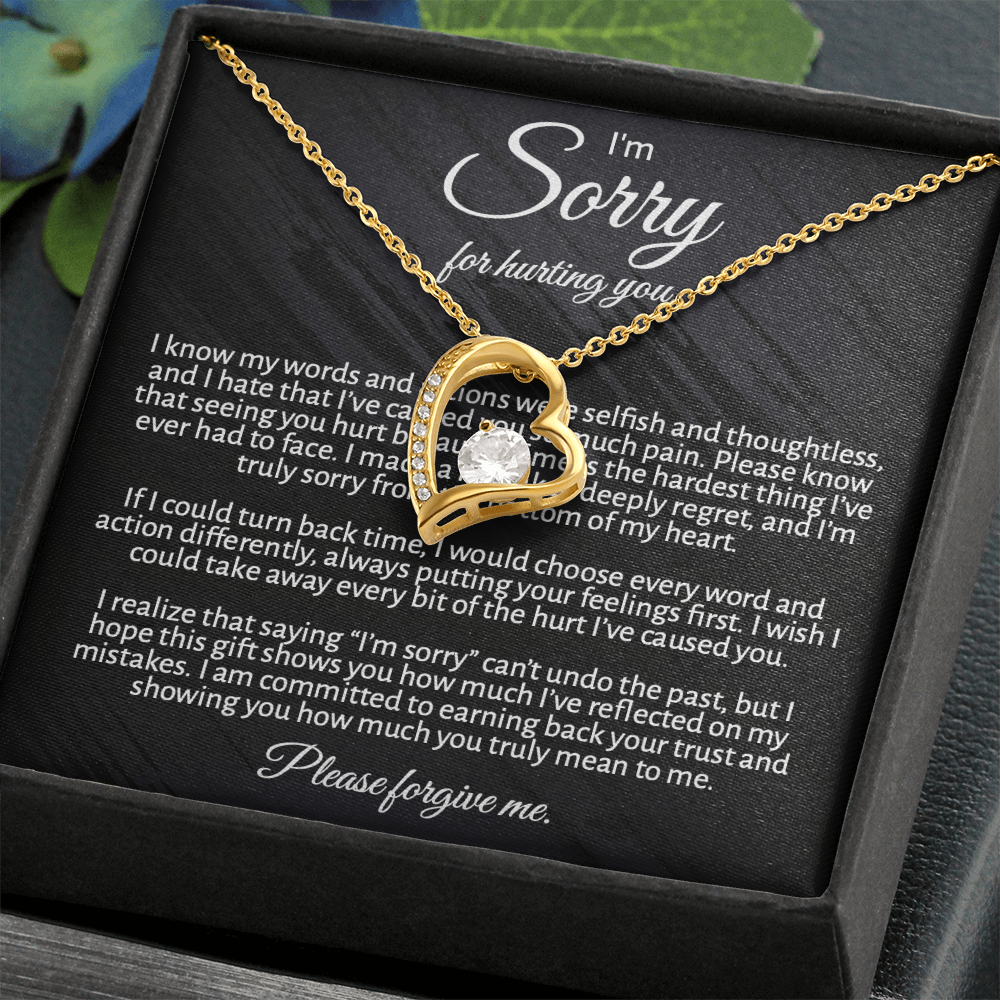 Heartfelt Peace Offering: "I'm Sorry" Necklace for Her to Make Amends
