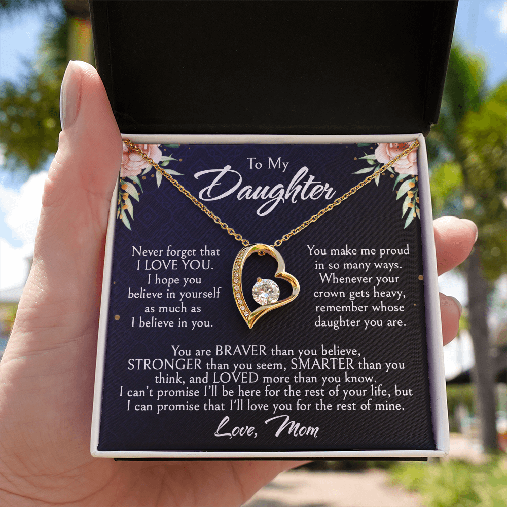 To My Daughter Necklace, Meaningful Birthday Gift from Mom and Dad, Personalized Jewelry for Daughter, Christmas Present for Daughter