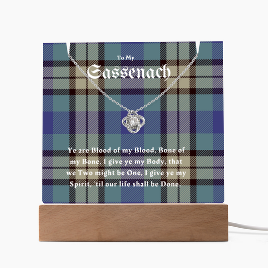 To My Sassenach, Outlander Gift, Outlander Gift Box, Outlander Jewelry, Outlander Gift For Wife, Outlander Charm, Outlander Necklace with Keepsake Acrylic