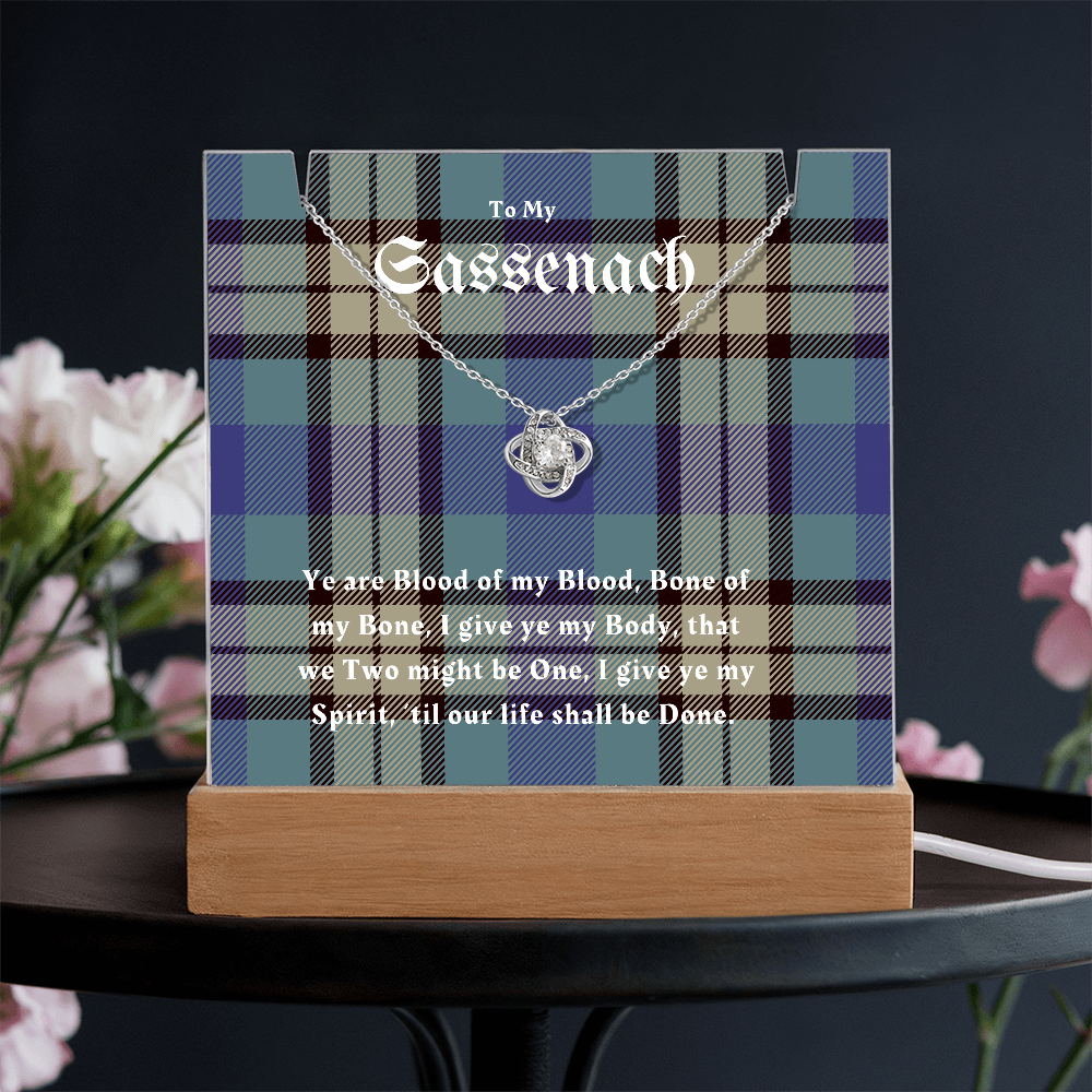 To My Sassenach, Outlander Gift, Outlander Gift Box, Outlander Jewelry, Outlander Gift For Wife, Outlander Charm, Outlander Necklace with Keepsake Acrylic