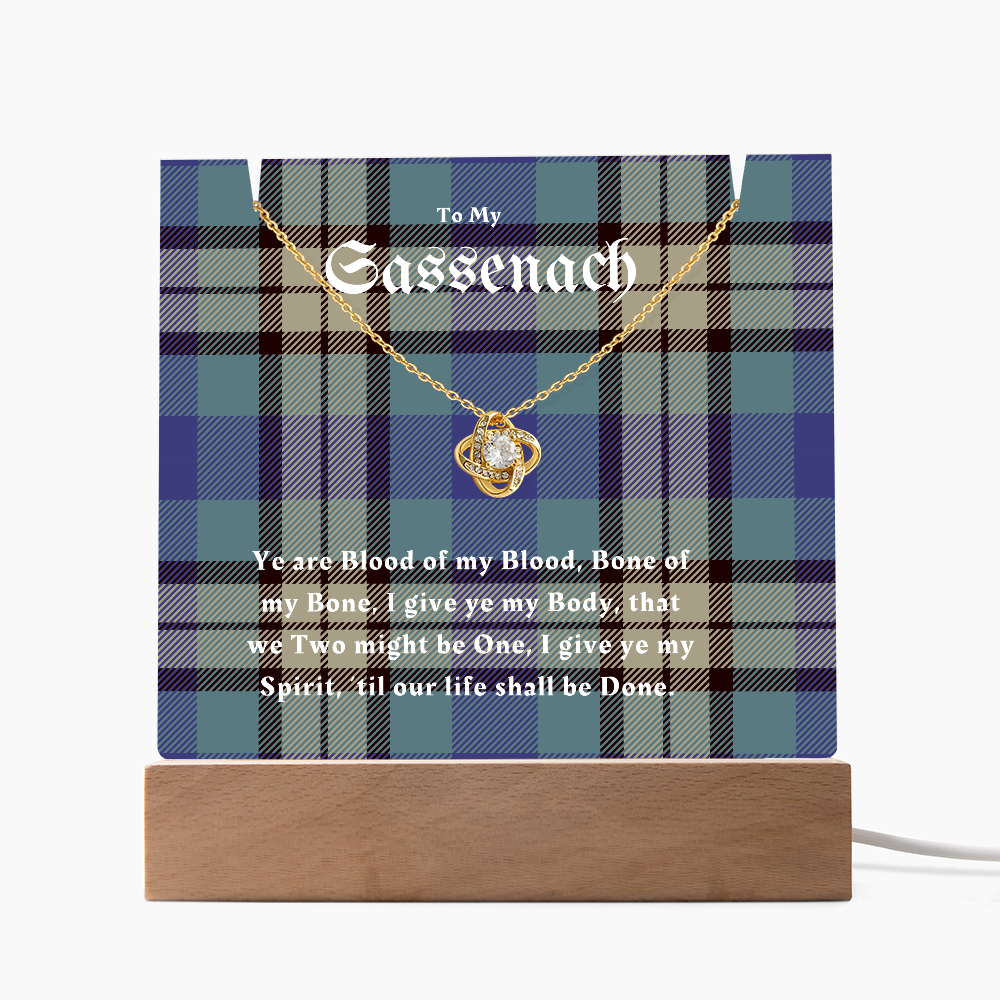 To My Sassenach, Outlander Gift, Outlander Gift Box, Outlander Jewelry, Outlander Gift For Wife, Outlander Charm, Outlander Necklace with Keepsake Acrylic