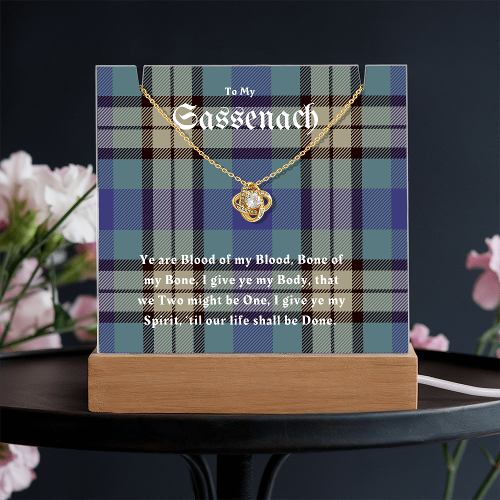 To My Sassenach, Outlander Gift, Outlander Gift Box, Outlander Jewelry, Outlander Gift For Wife, Outlander Charm, Outlander Necklace with Keepsake Acrylic