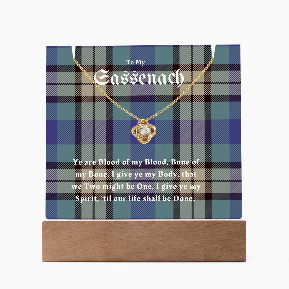 To My Sassenach, Outlander Gift, Outlander Gift Box, Outlander Jewelry, Outlander Gift For Wife, Outlander Charm, Outlander Necklace with Keepsake Acrylic