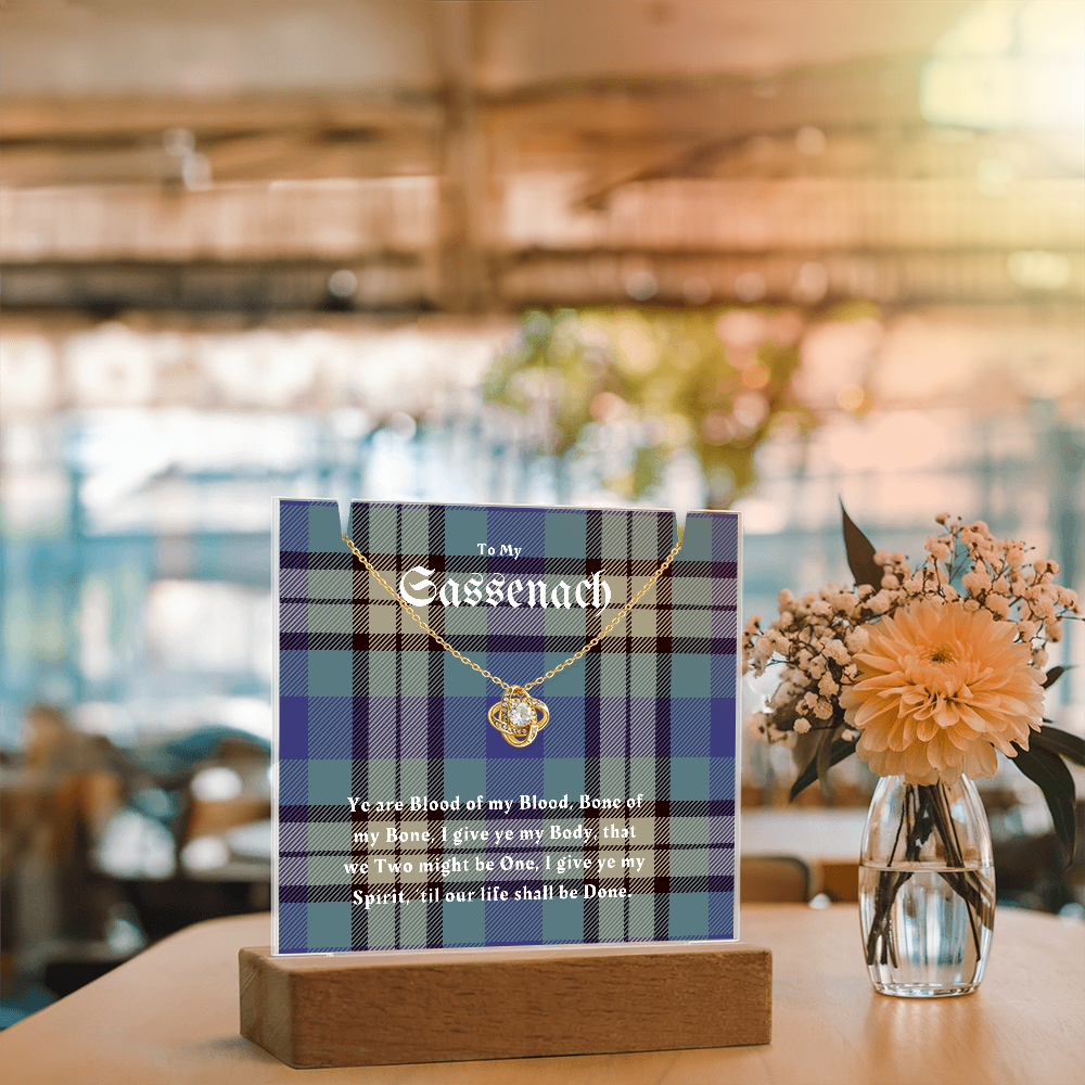 To My Sassenach, Outlander Gift, Outlander Gift Box, Outlander Jewelry, Outlander Gift For Wife, Outlander Charm, Outlander Necklace with Keepsake Acrylic