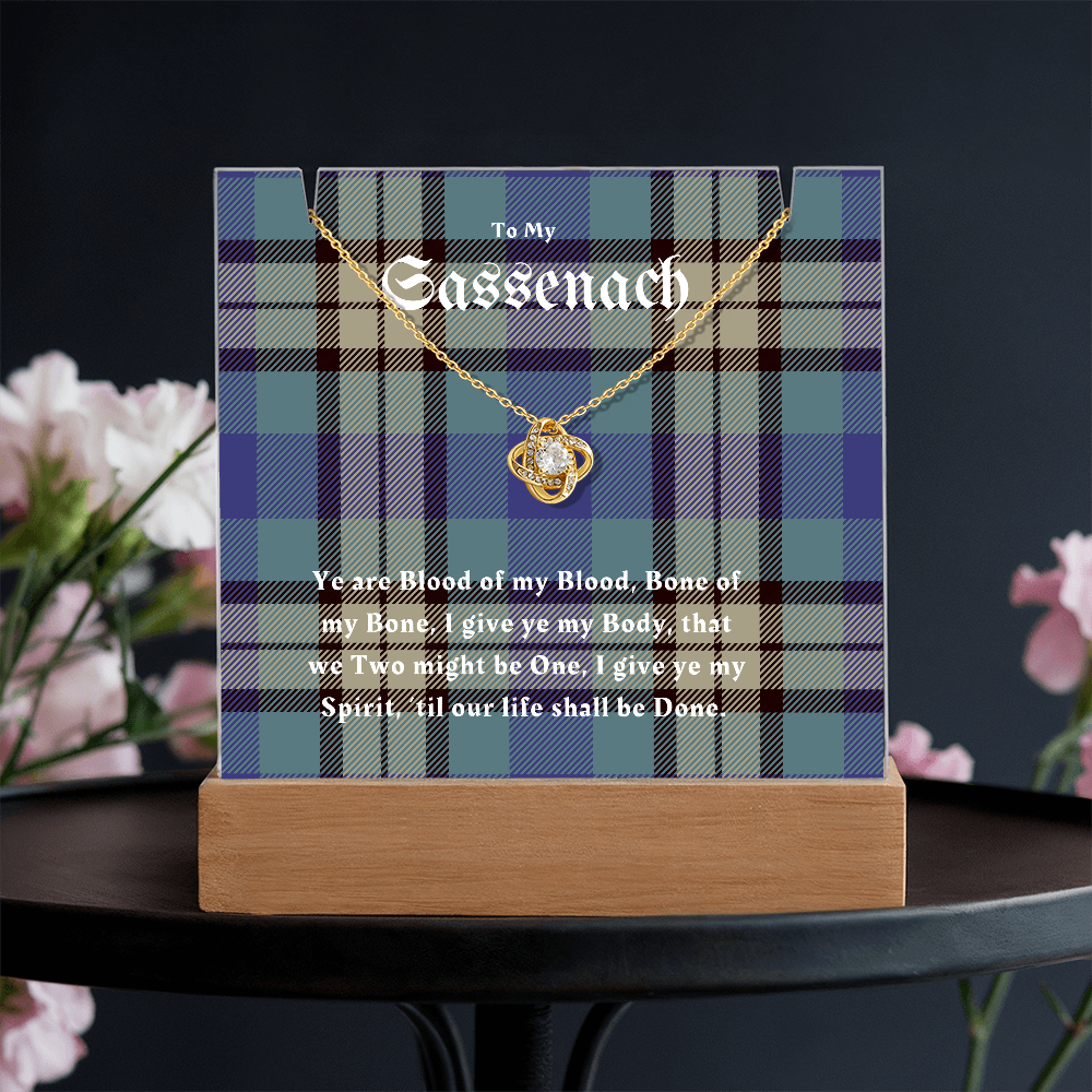 To My Sassenach, Outlander Gift, Outlander Gift Box, Outlander Jewelry, Outlander Gift For Wife, Outlander Charm, Outlander Necklace with Keepsake Acrylic
