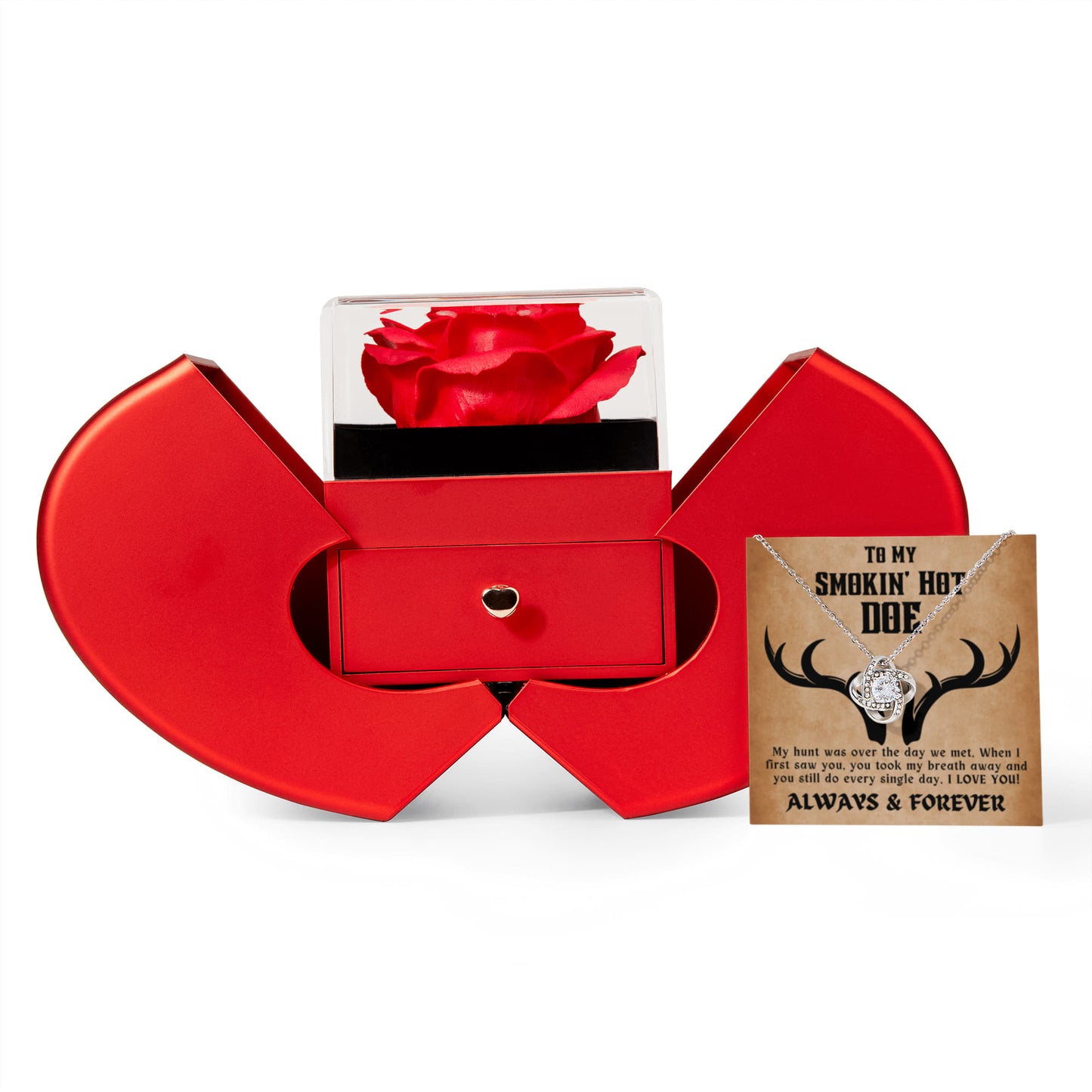 To My Smokin' Hot Doe - Love Knot Necklace