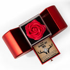 To My Smokin’ Hot Doe – Red Rose Box & Love Knot Necklace Gift for Wife or Girlfriend | Christmas, Valentine’s Day, Anniversary