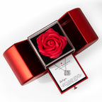 Happy Birthday to My Beautiful Wife – Rose Box & Love Knot Necklace Gift Set | Romantic Birthday Gift for Her