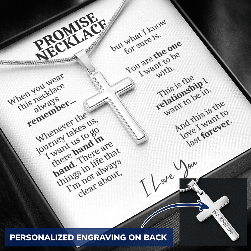 Promise Necklace For Him, Promise Jewelry For Him, Gifts For Boyfriend, Boyfriend Necklace, Valentines Day, 1 Year Anniversary Gifts for Boyfriend