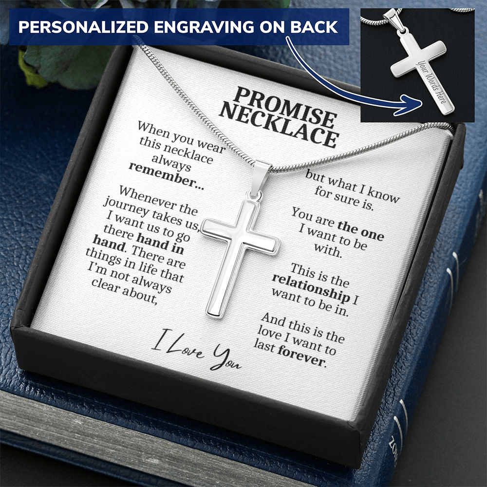 Promise Necklace For Him, Promise Jewelry For Him, Gifts For Boyfriend, Boyfriend Necklace, Valentines Day, 1 Year Anniversary Gifts for Boyfriend