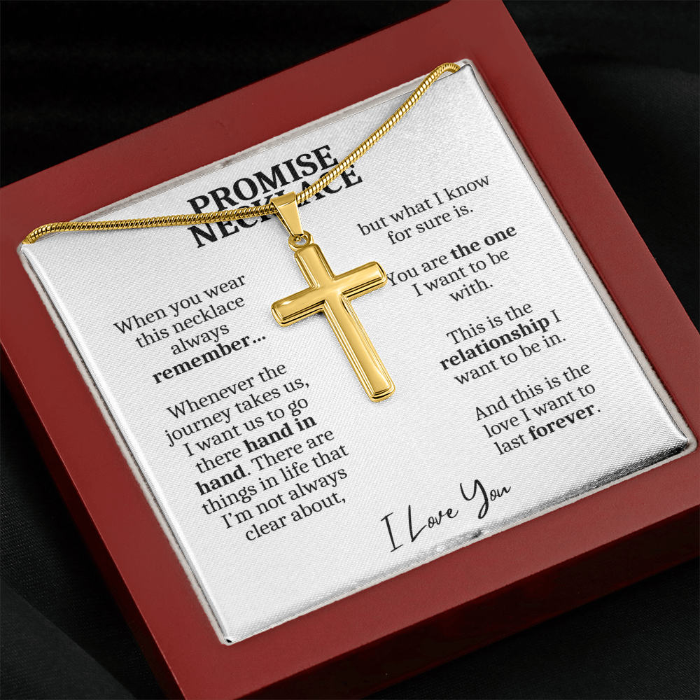 Promise Necklace For Him, Promise Jewelry For Him, Gifts For Boyfriend, Boyfriend Necklace, Valentines Day, 1 Year Anniversary Gifts for Boyfriend