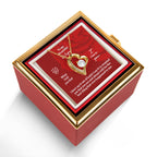 To My Beautiful Wife – Forever Love Heart Necklace with Preserved Rose Box | Romantic Gift for Anniversary, Birthday, or Christmas