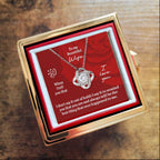 To My Beautiful Wife – Love Knot Necklace with Romantic Message Card | Anniversary, Birthday, or Christmas Gift for Wife