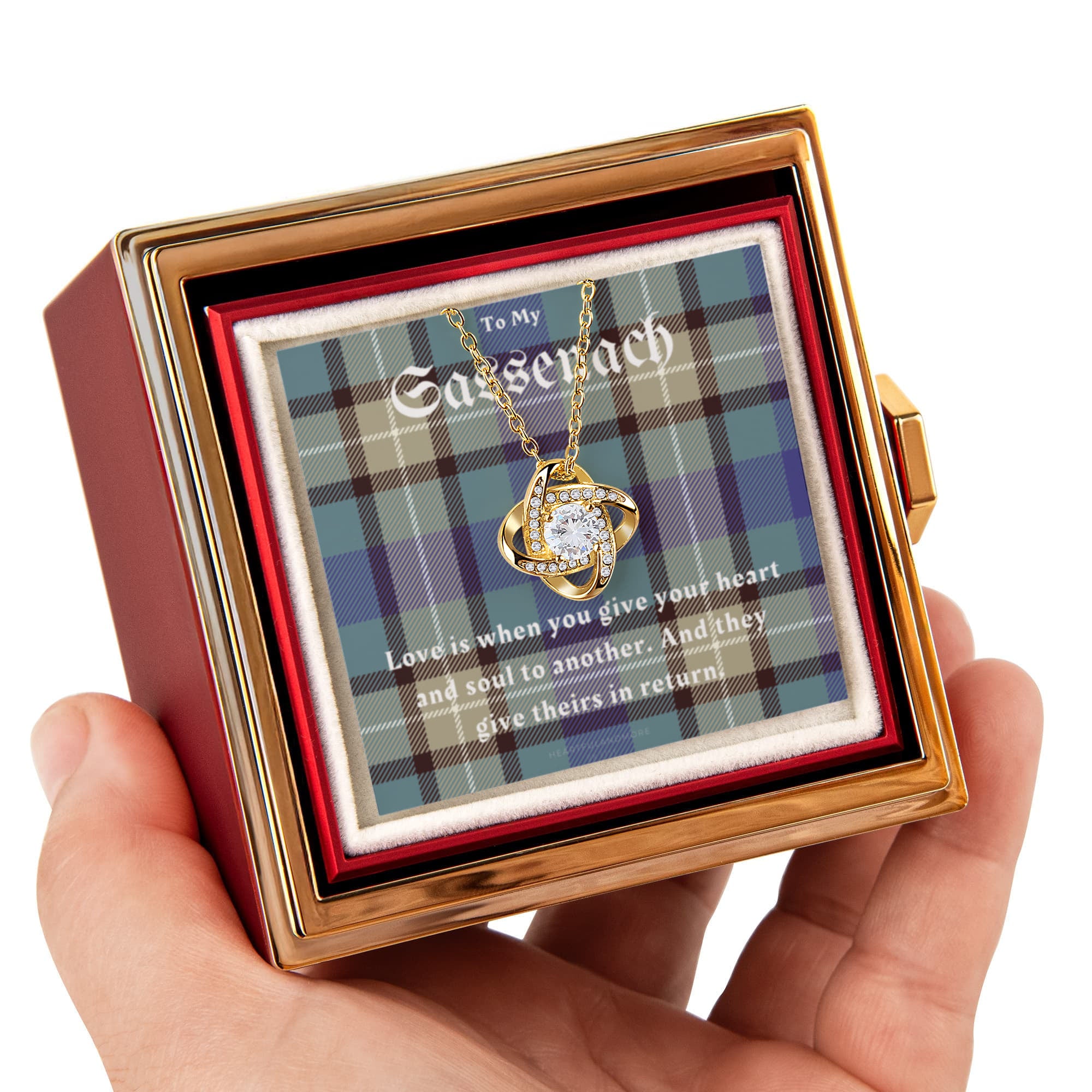 To My Sassenach – Love Knot Necklace & Preserved Rose Gift Box