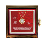 Romantic love knot necklace with message card reading “To My Beautiful Wife,” displayed in a luxury gift box — perfect wife anniversary gift.