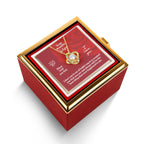 Romantic love knot necklace with message card reading “To My Beautiful Wife,” displayed in a luxury gift box — perfect wife anniversary gift.