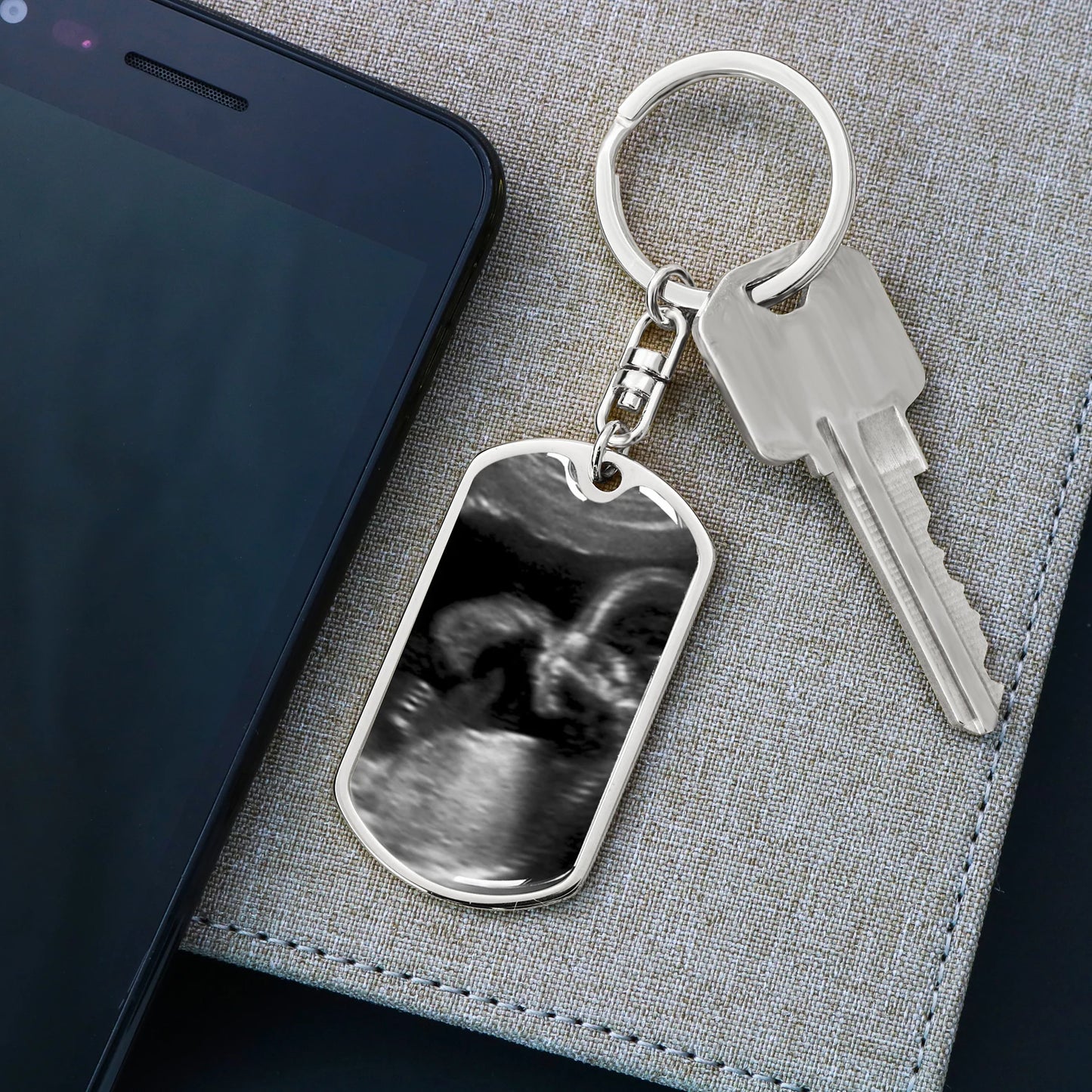 First Time Dad Gift, New Dad Gift, Father's Day Gift from Baby Bump, Ultrasound Gift, Pregnancy Photo Keychain, Personalized Photo Keychain