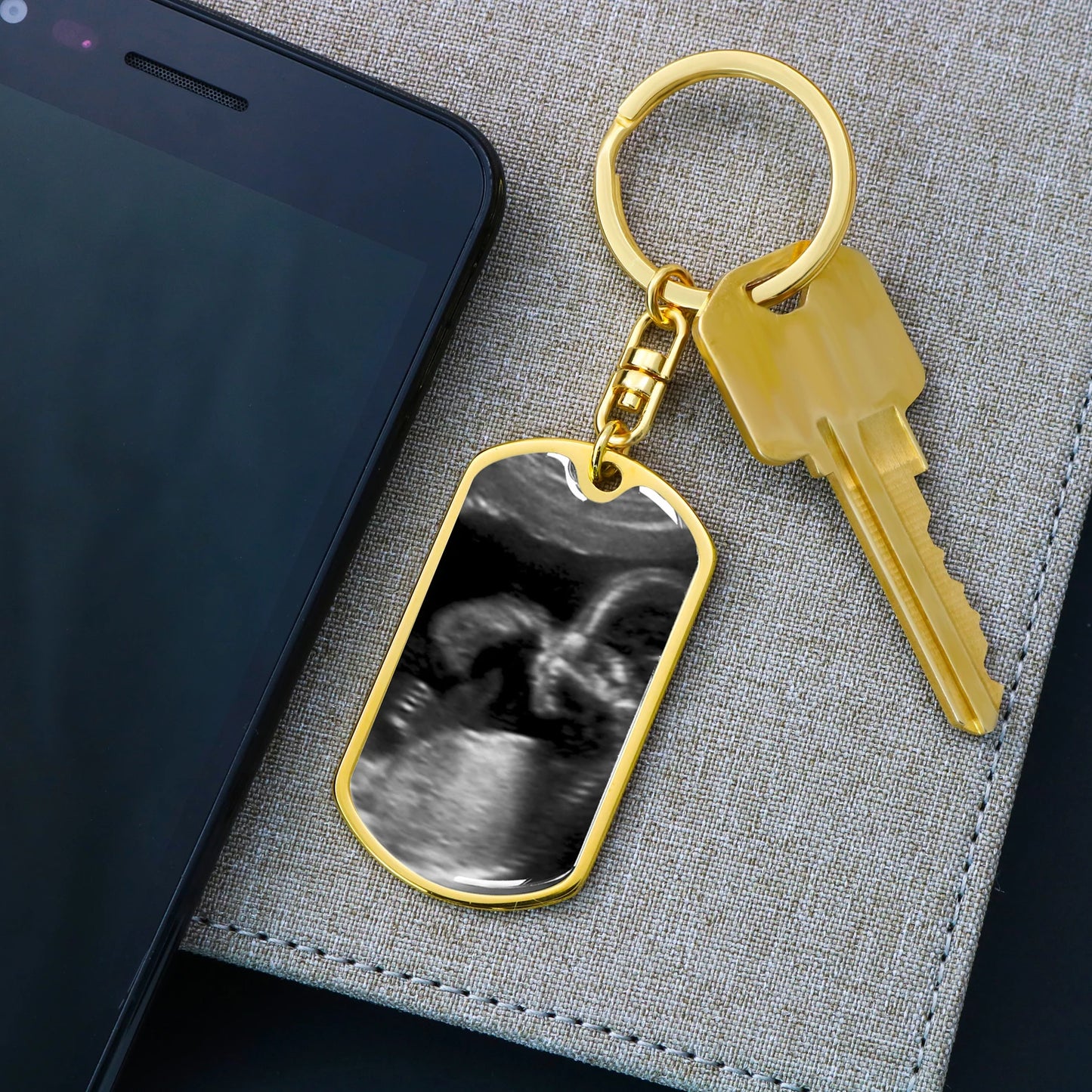 First Time Dad Gift, New Dad Gift, Father's Day Gift from Baby Bump, Ultrasound Gift, Pregnancy Photo Keychain, Personalized Photo Keychain