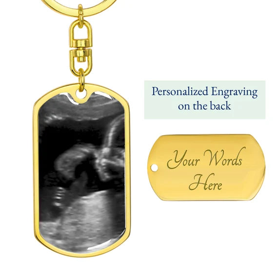 First Time Dad Gift, New Dad Gift, Father's Day Gift from Baby Bump, Ultrasound Gift, Pregnancy Photo Keychain, Personalized Photo Keychain