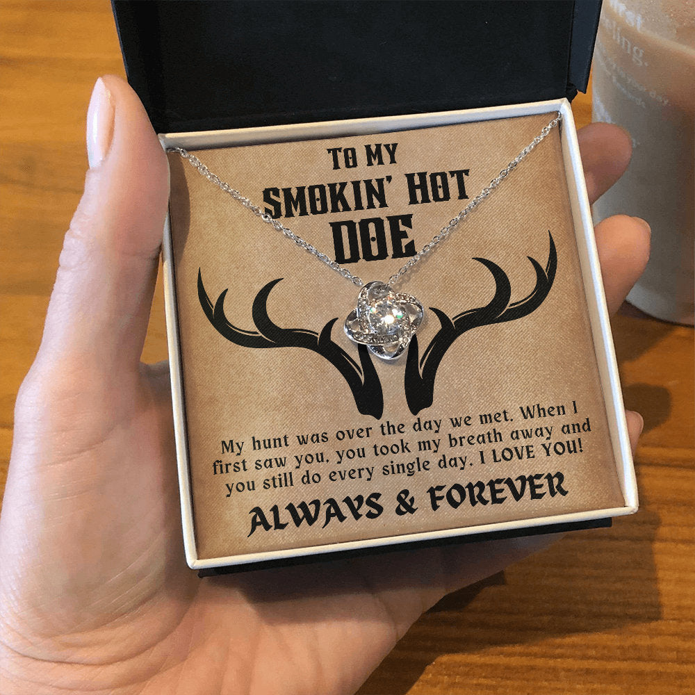 To My Smokin Hot Doe Necklace Gift for Wife, Valentine's Day Gift for Wife, Anniversary Gift for Wife, Soulmate Gift, Hunter Gift for Wife