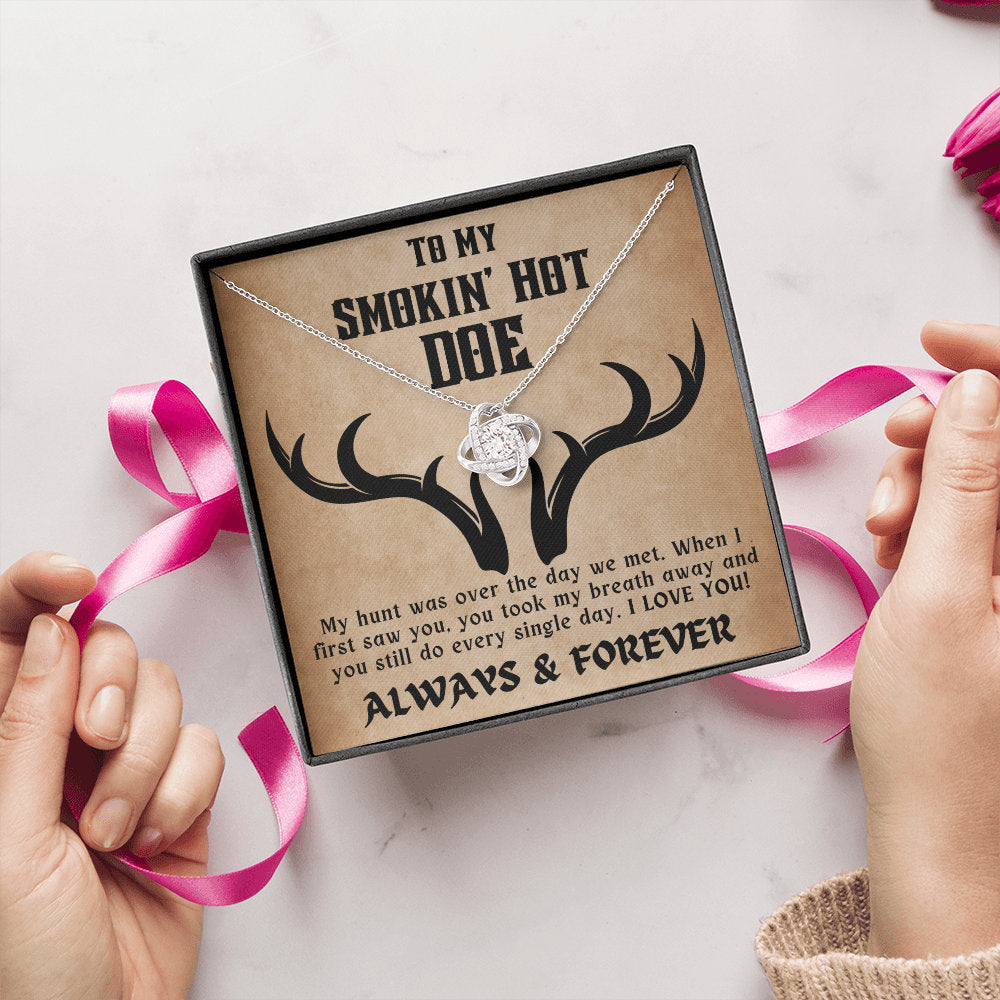 To My Smokin Hot Doe Necklace Gift for Wife, Valentine's Day Gift for Wife, Anniversary Gift for Wife, Soulmate Gift, Hunter Gift for Wife