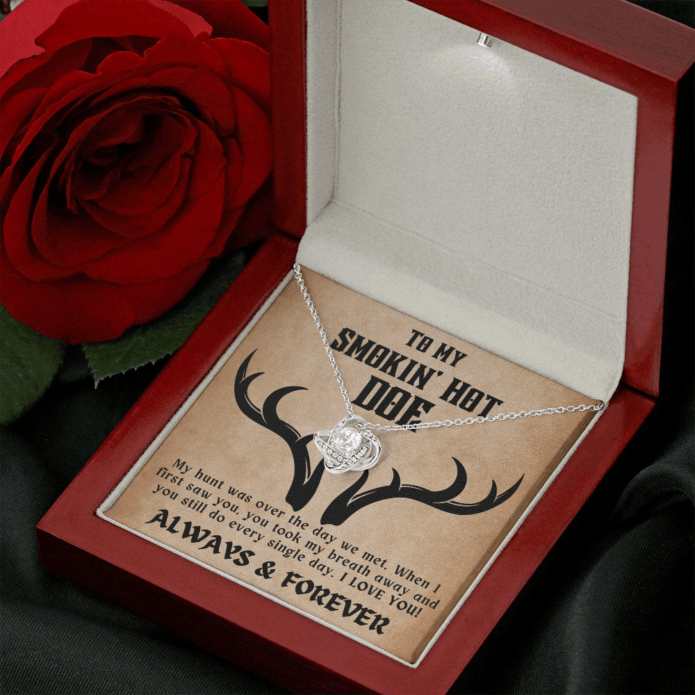 To My Smokin Hot Doe Necklace Gift for Wife, Valentine&#39;s Day Gift for Wife, Anniversary Gift for Wife, Soulmate Gift, Hunter Gift for Wife