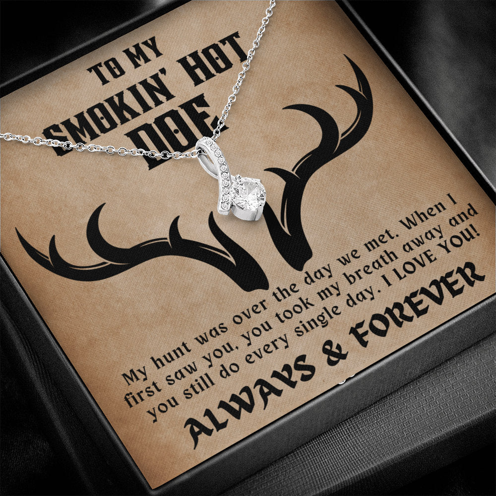 To My Smokin Hot Doe Necklace Gift for Wife, Valentine&#39;s Day Gift for Wife, Anniversary Gift for Wife