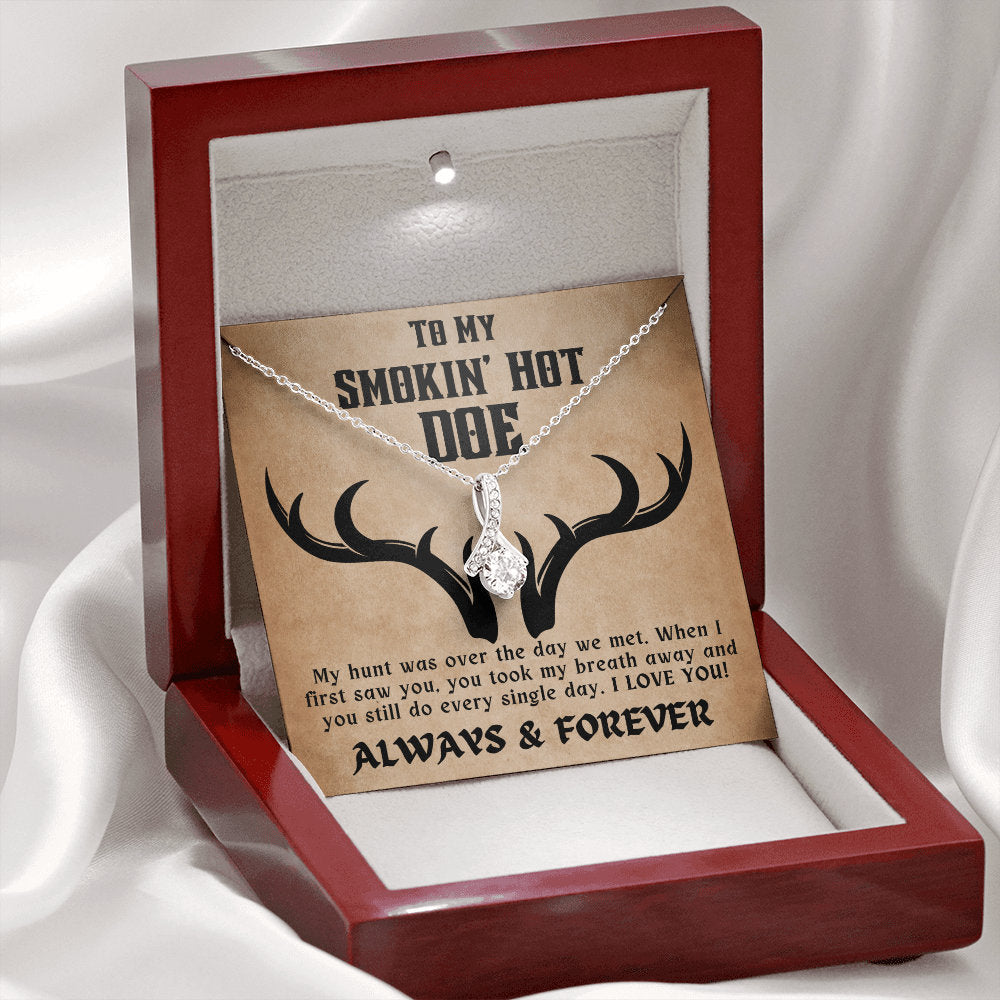 To My Smokin Hot Doe Necklace Gift for Wife, Valentine&#39;s Day Gift for Wife, Anniversary Gift for Wife