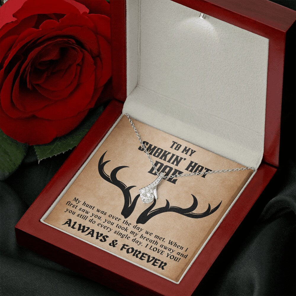 To My Smokin Hot Doe Necklace Gift for Wife, Valentine&#39;s Day Gift for Wife, Anniversary Gift for Wife