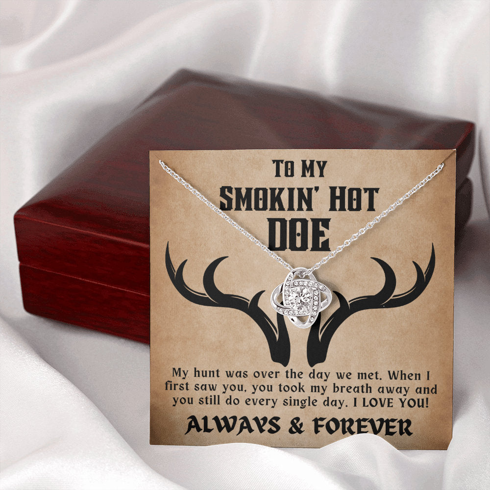 To My Smokin Hot Doe Necklace Gift for Wife, Valentine&#39;s Day Gift for Wife, Anniversary Gift for Wife, Soulmate Gift, Hunter Gift for Wife