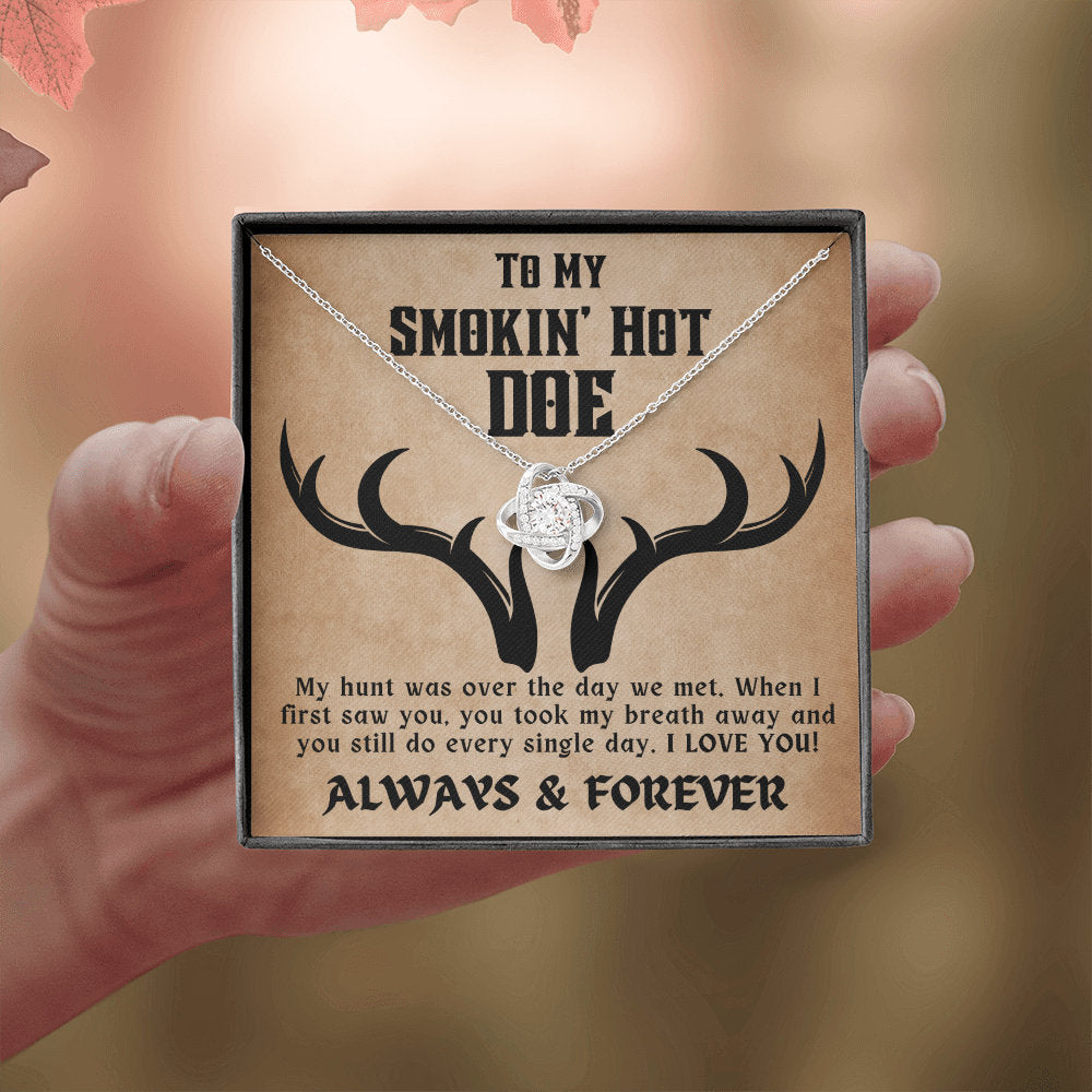 To My Smokin Hot Doe Necklace Gift for Wife, Valentine&#39;s Day Gift for Wife, Anniversary Gift for Wife, Soulmate Gift, Hunter Gift for Wife